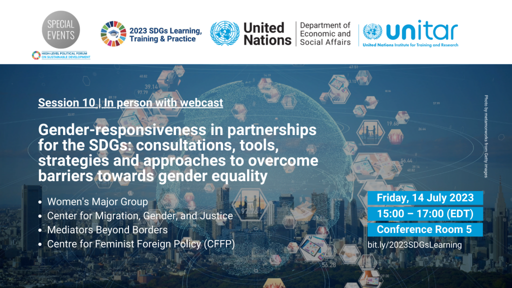 Session 10 Gender Responsiveness In Partnerships For The Sdgs